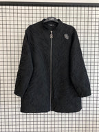 Kumaşı Kabartmalı Fermuarlı Tunik (Siyah – 25KT423)
