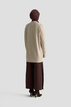 Önü Taş İşlemeli Tunik – Bej (25KT449)