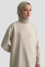 Taş Detaylı Pantolonlu İkili Takım (Bej – 25YT616)